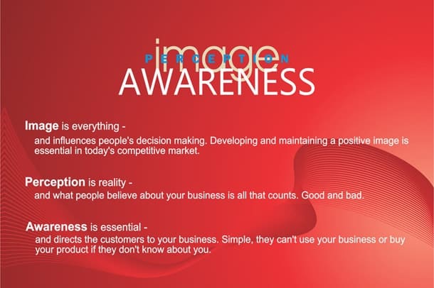 small business marketing model: image, perception awareness